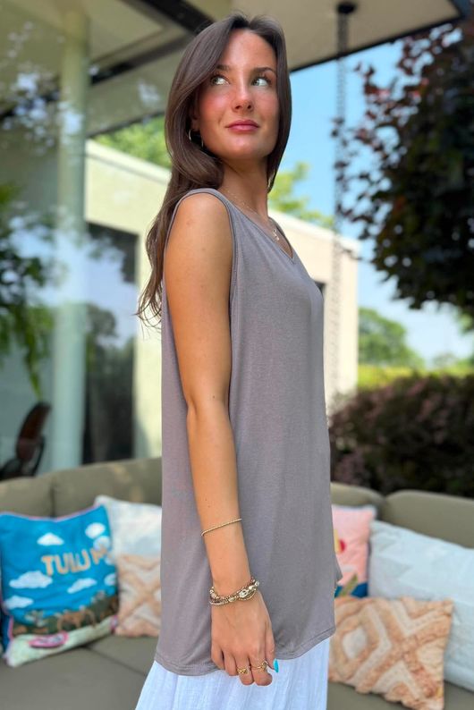 Essential Jersey Layering Vest Mocha